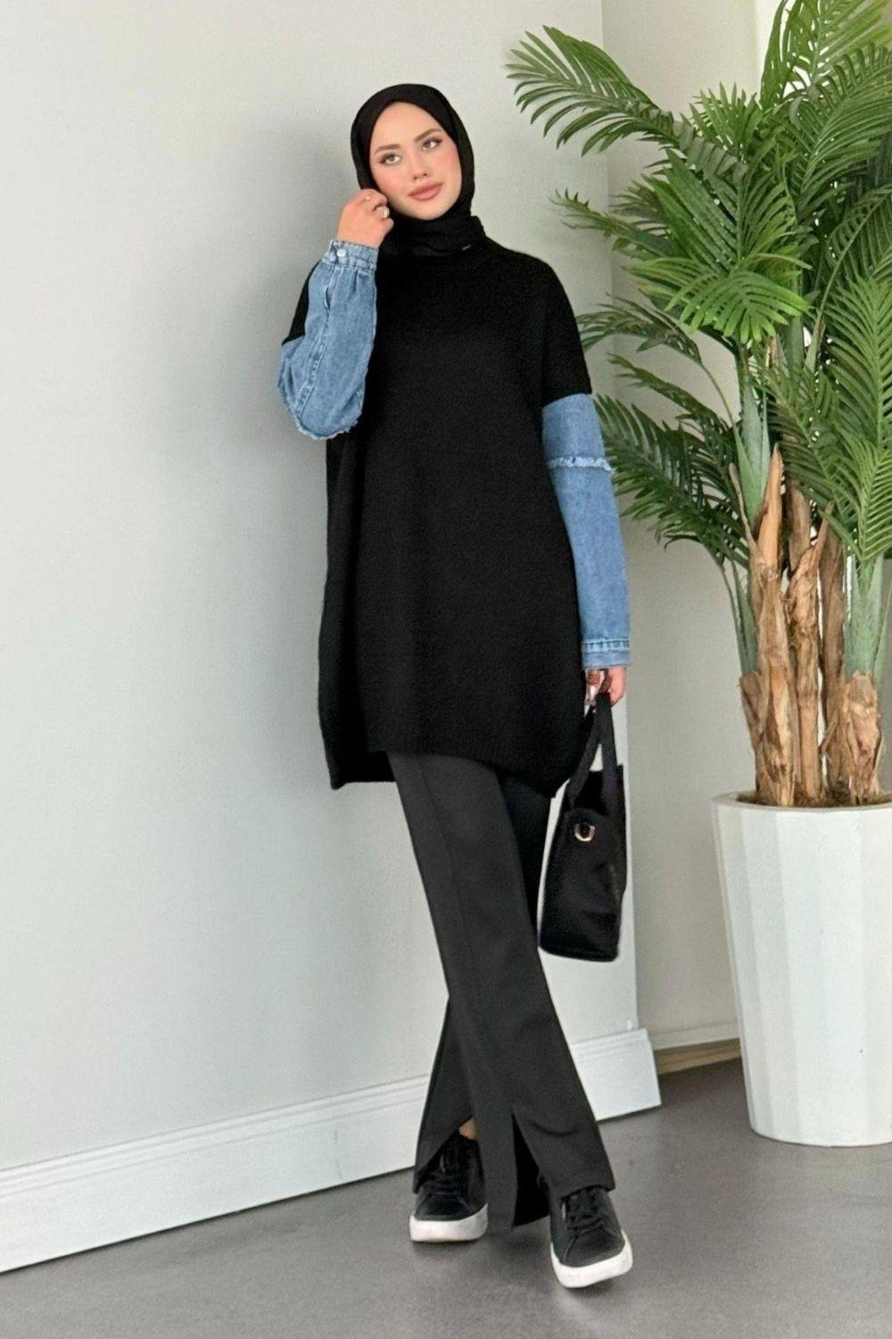 Yamaç Triko Kazak Siyah 241030 