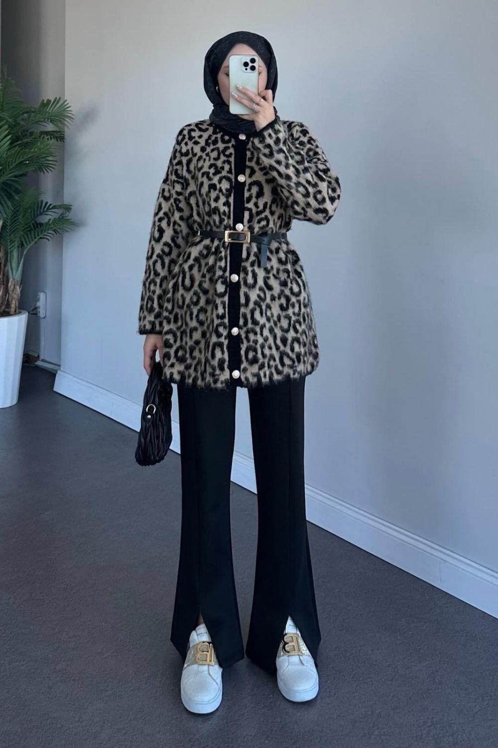 Leopar Hırka Kahverengi 241060 
