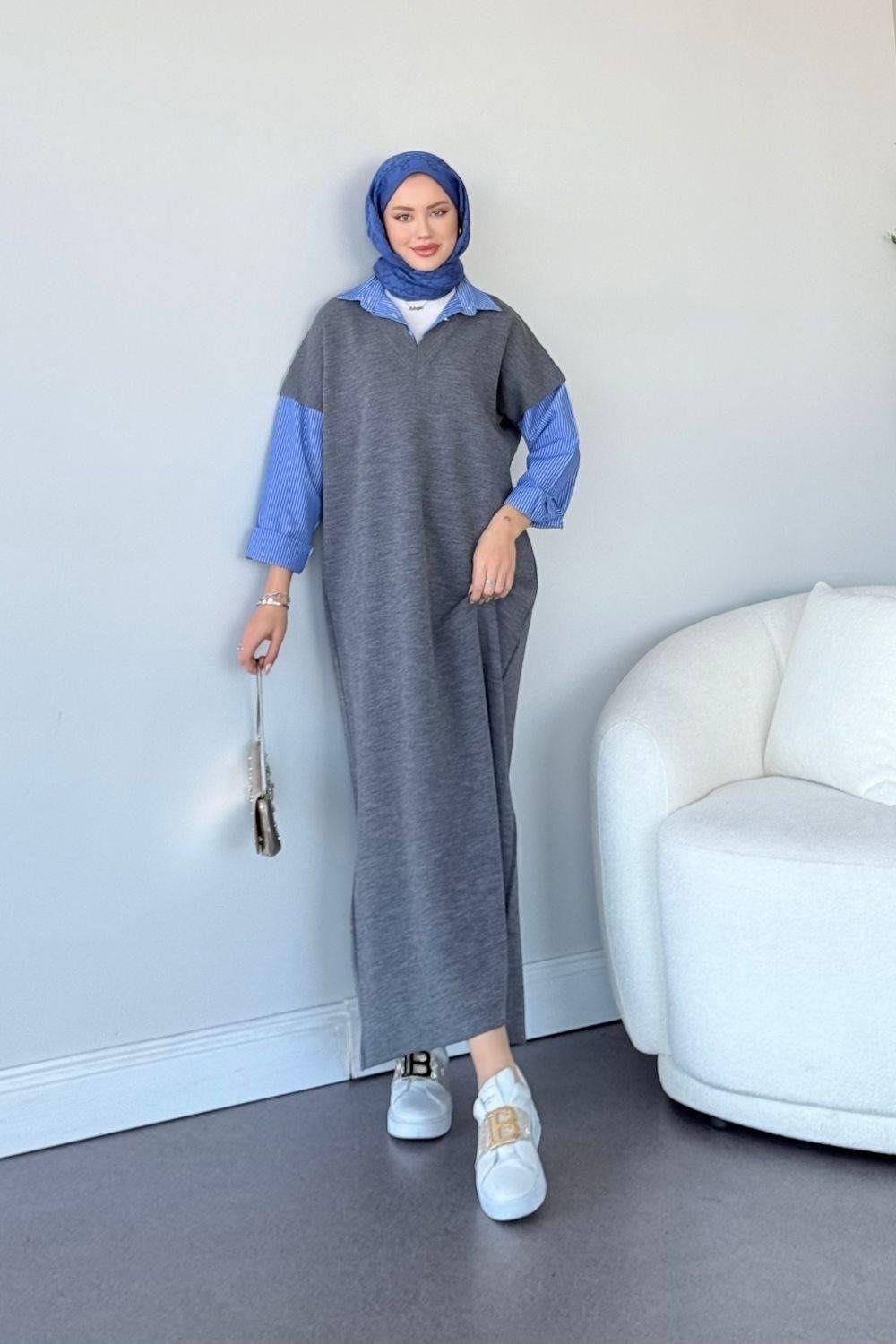 Muadil Elbise Gri 241110 