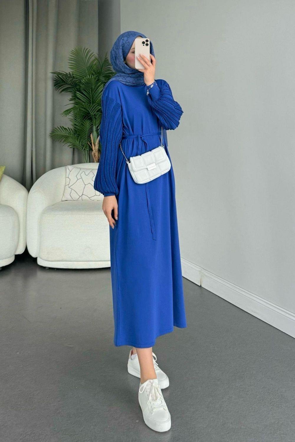 Missina Merserize Elbise Mavi 241330 