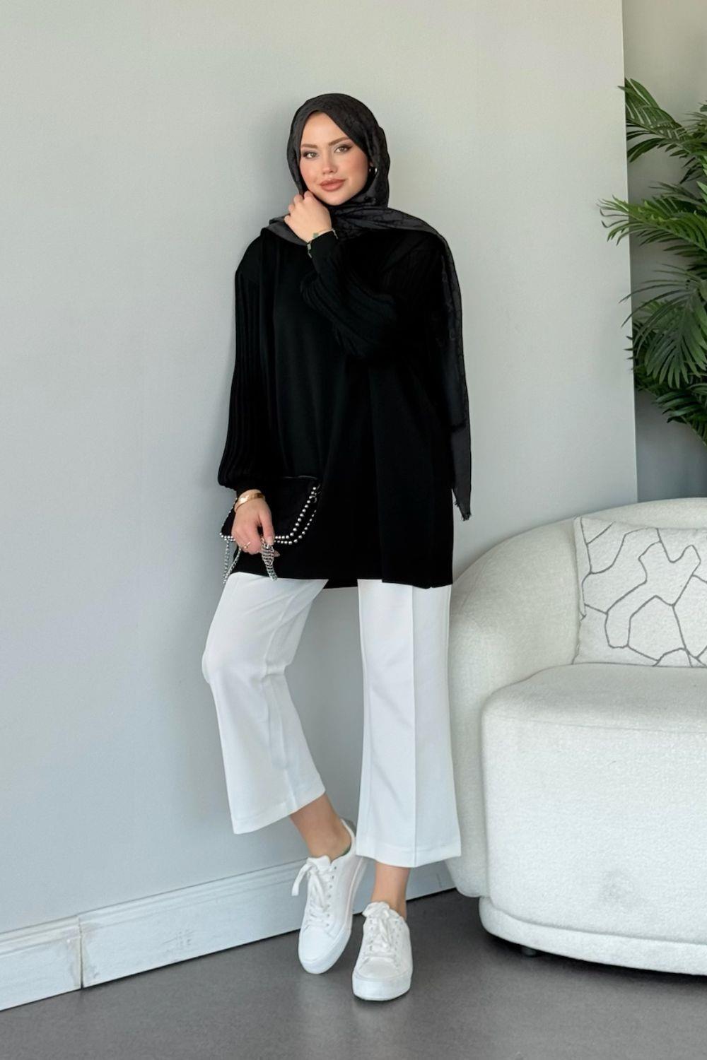 Cahide Merserize Tunik Siyah 241340 