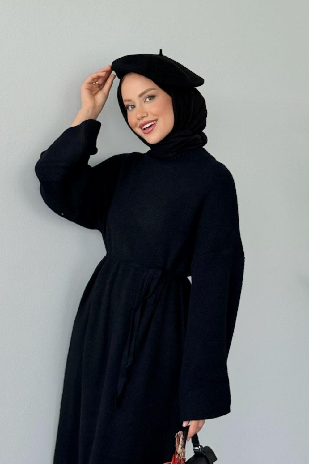 Kol Salaş Keçi Sakal Elbise Siyah 241360 