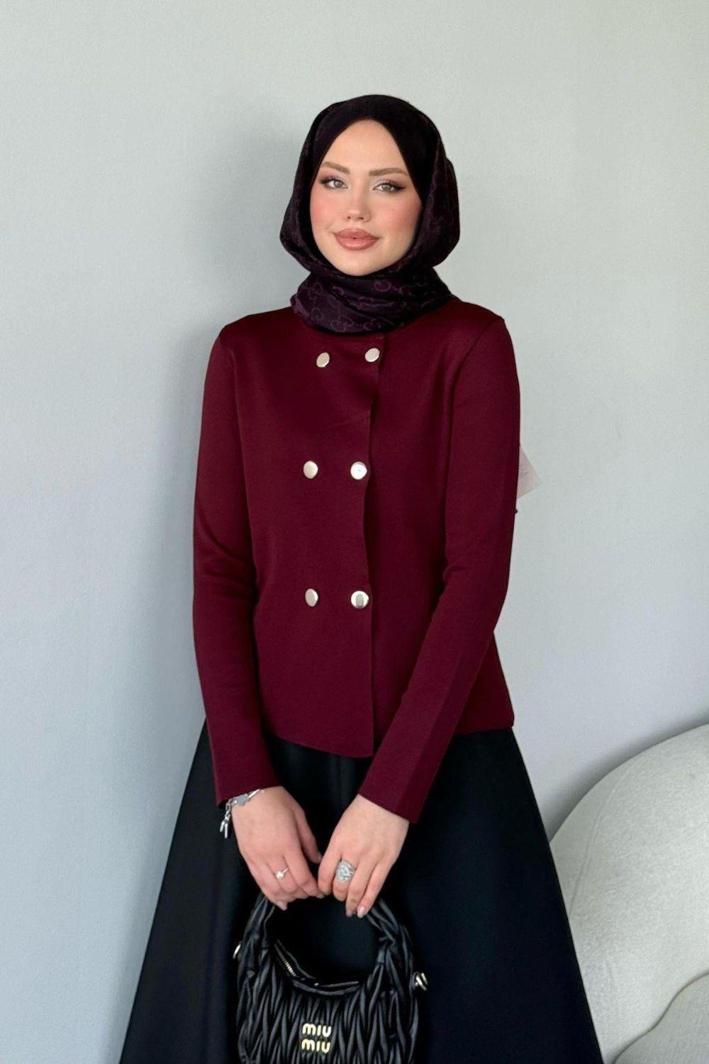 Ayben Hırka Bordo 241386 