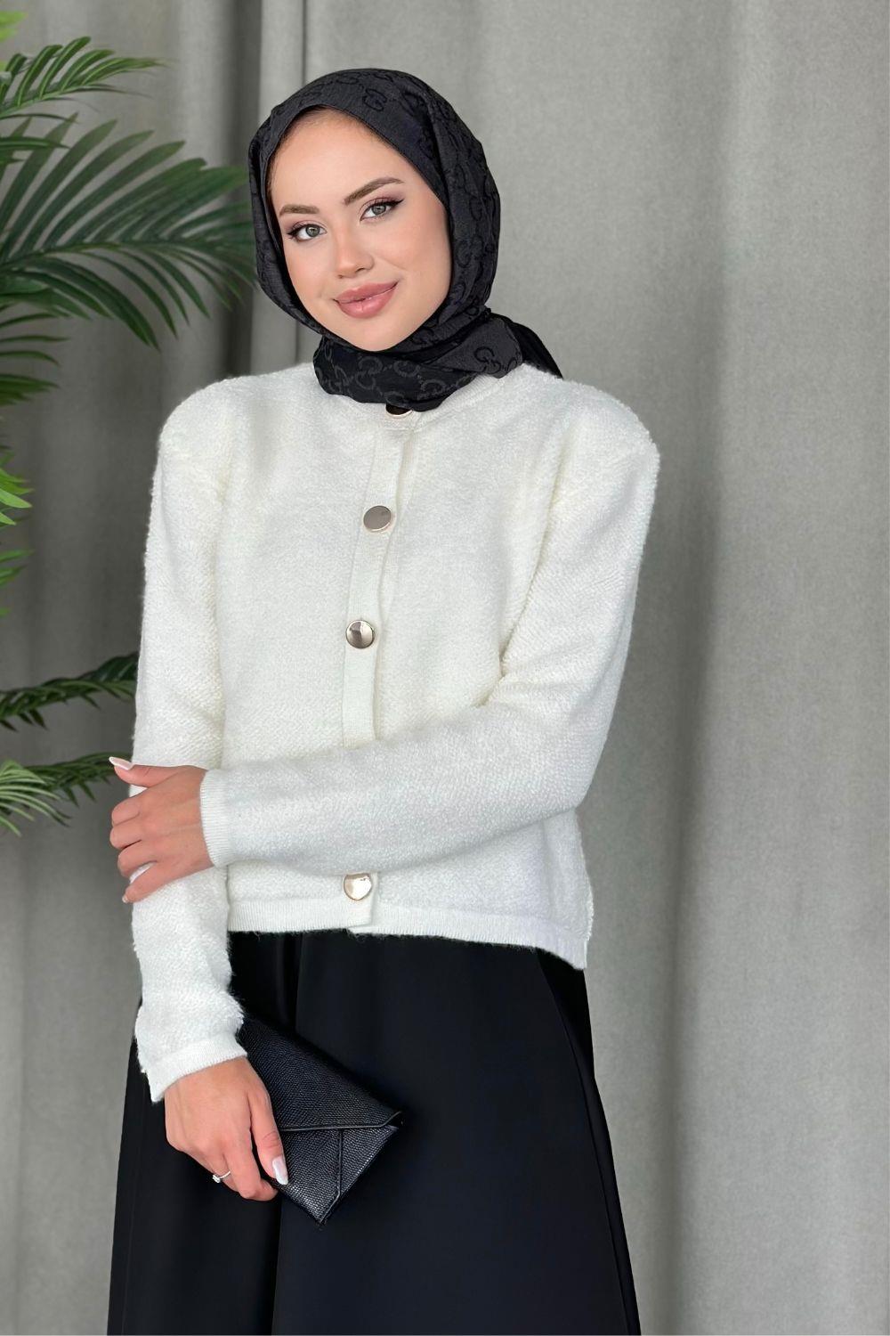 Pofuduk Hırka Ekru 24780 