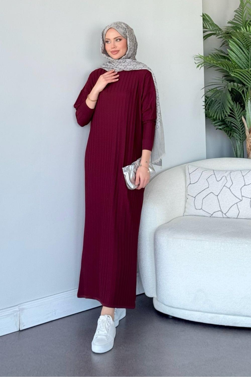 Dalya Fitilli Elbise Bordo 248000 