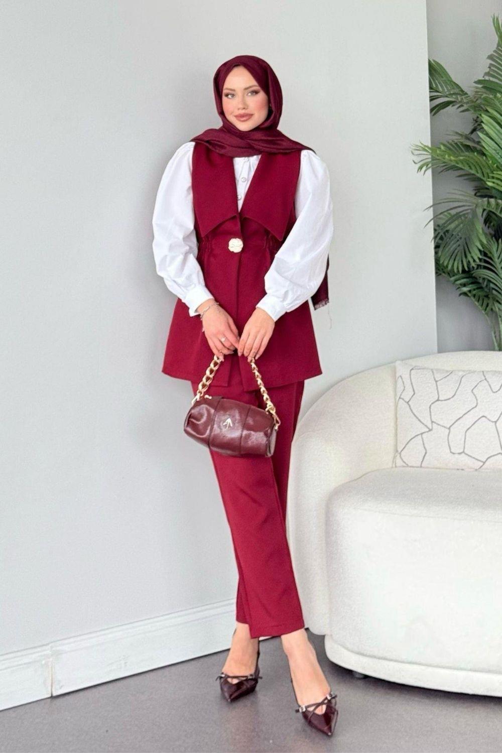 İlay Takım Bordo 2541 