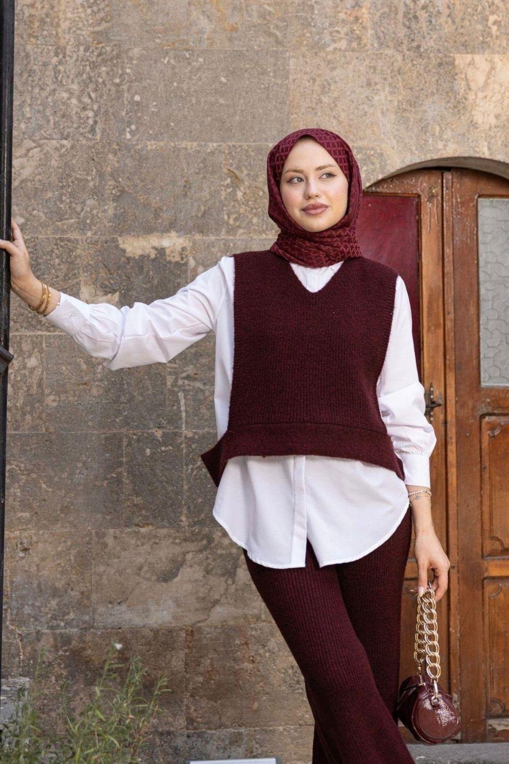 Venüs Üçlü Triko Takım Bordo 25450 