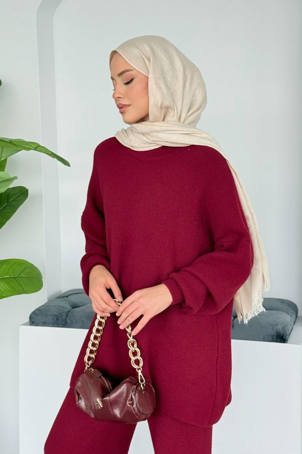 Dilşah Angora Takım Bordo 25650 