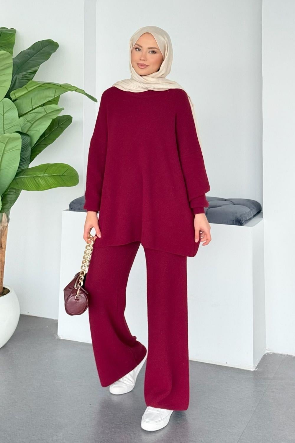 Dilşah Angora Takım Bordo 25650 