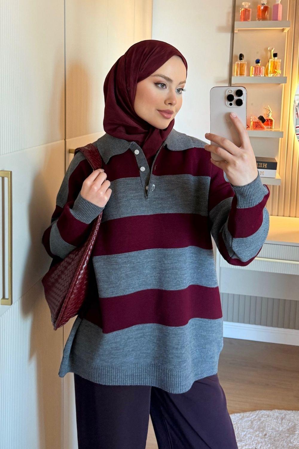Aralık Kazak Bordo 25750 