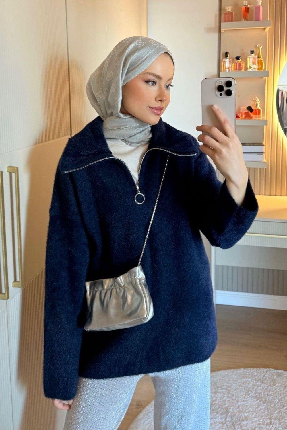 Niobe Angora Salaş Kazak Lacivert 25810 