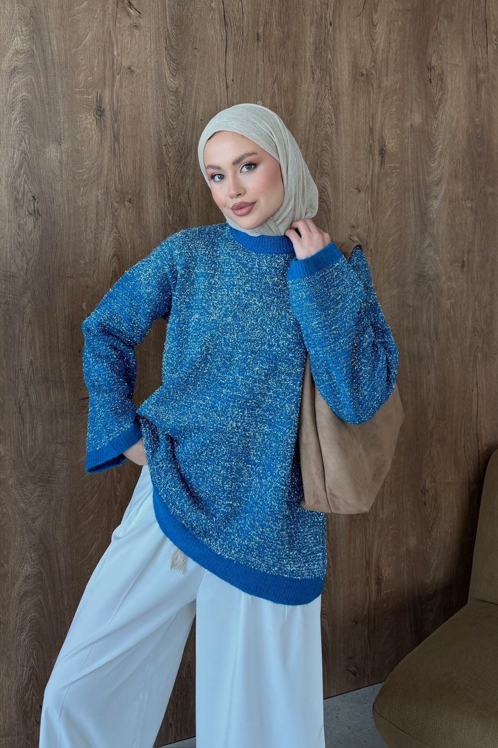 Gisha Simli Tunik Mavi 25960 