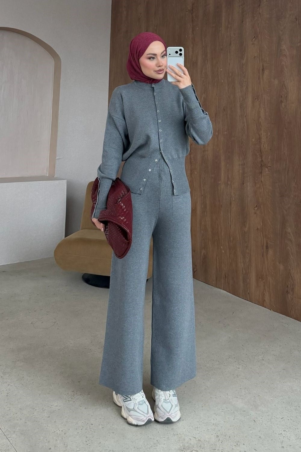 Sonya Corsman Takım Gri 26190 