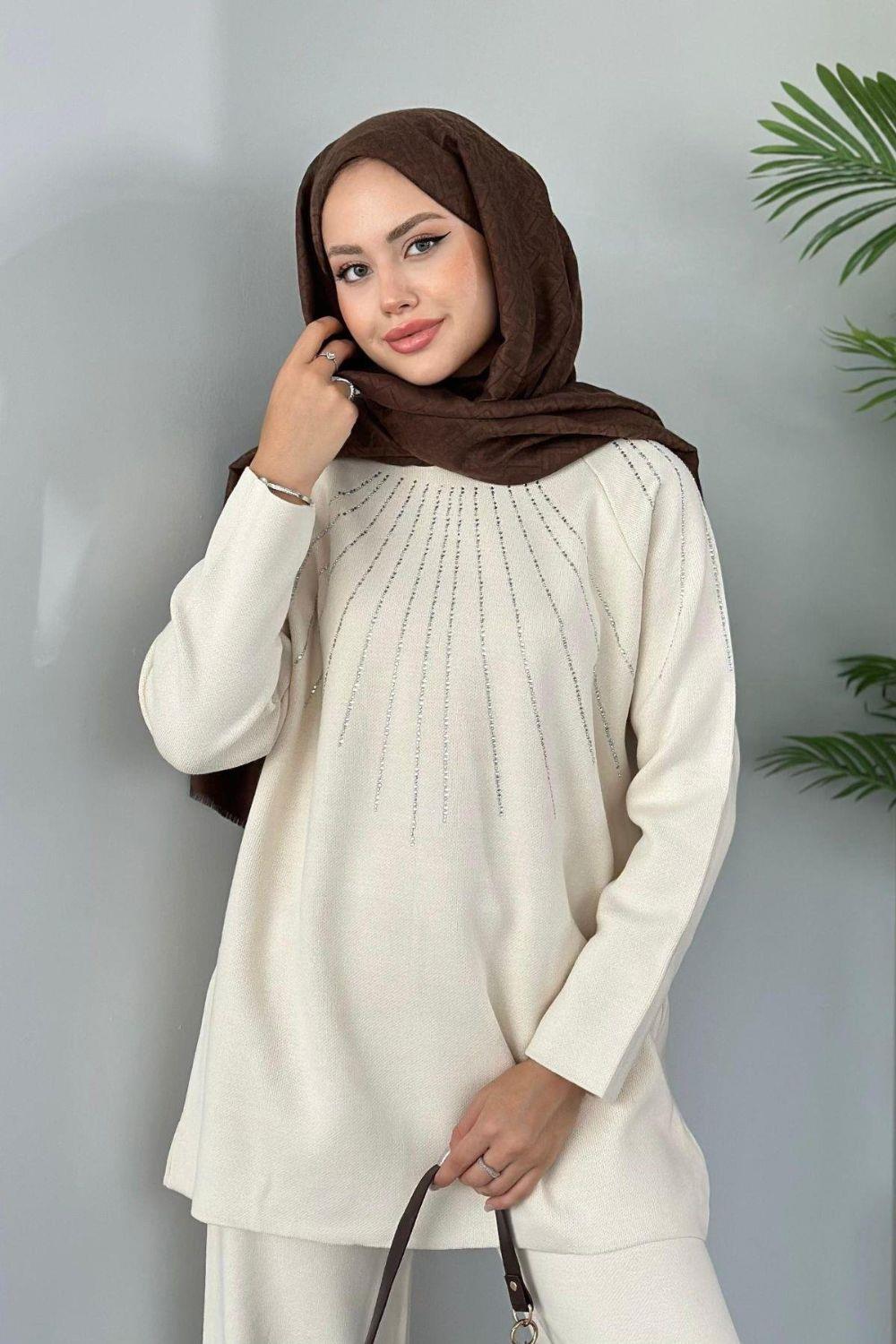 Glow Triko Takım Ekru 26999 