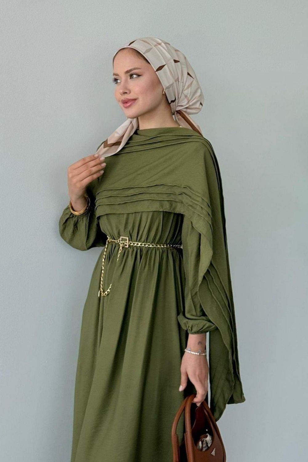 Esinti Elbise Haki 3050 