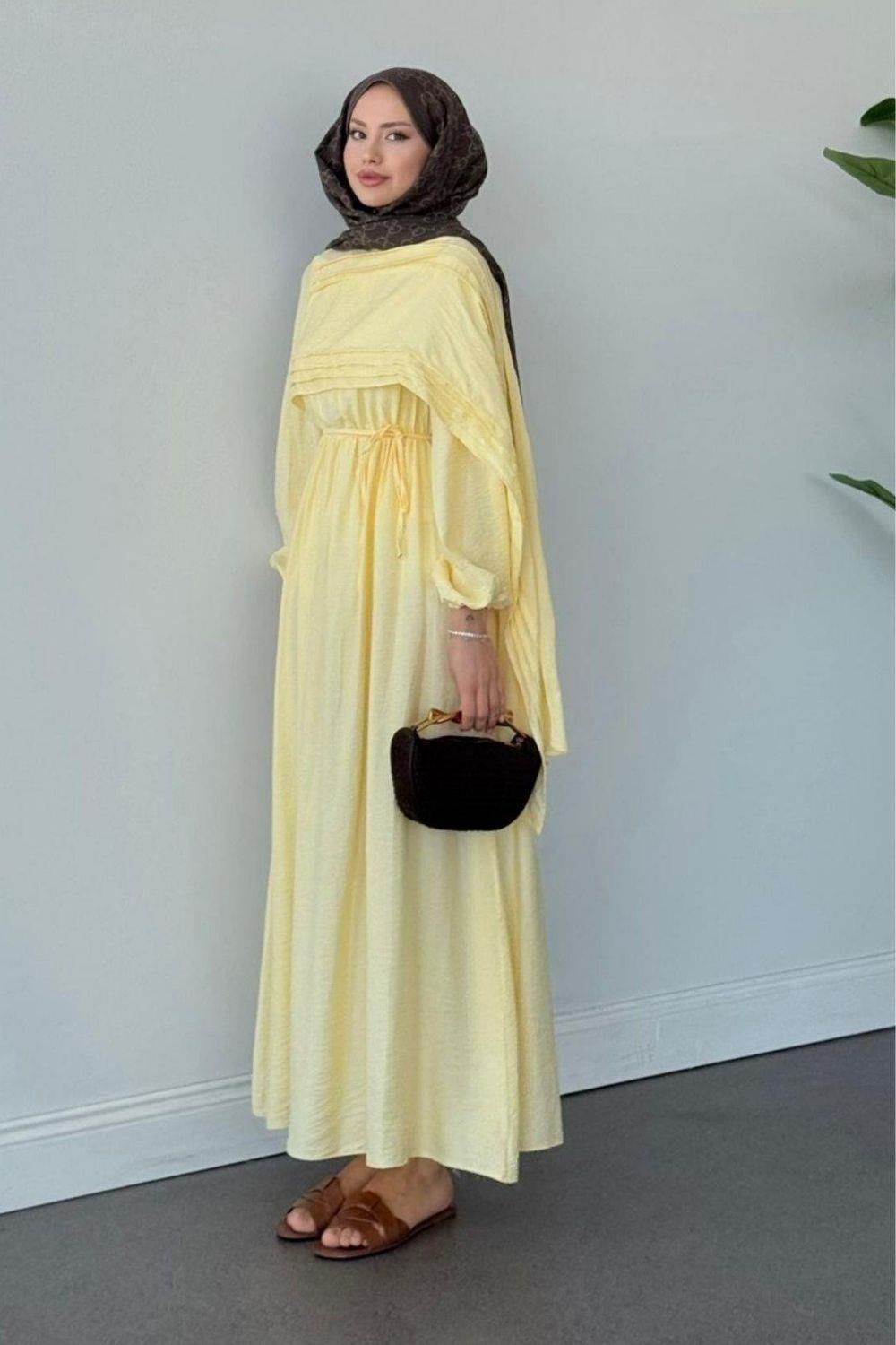 Esinti Elbise Sarı 3050 