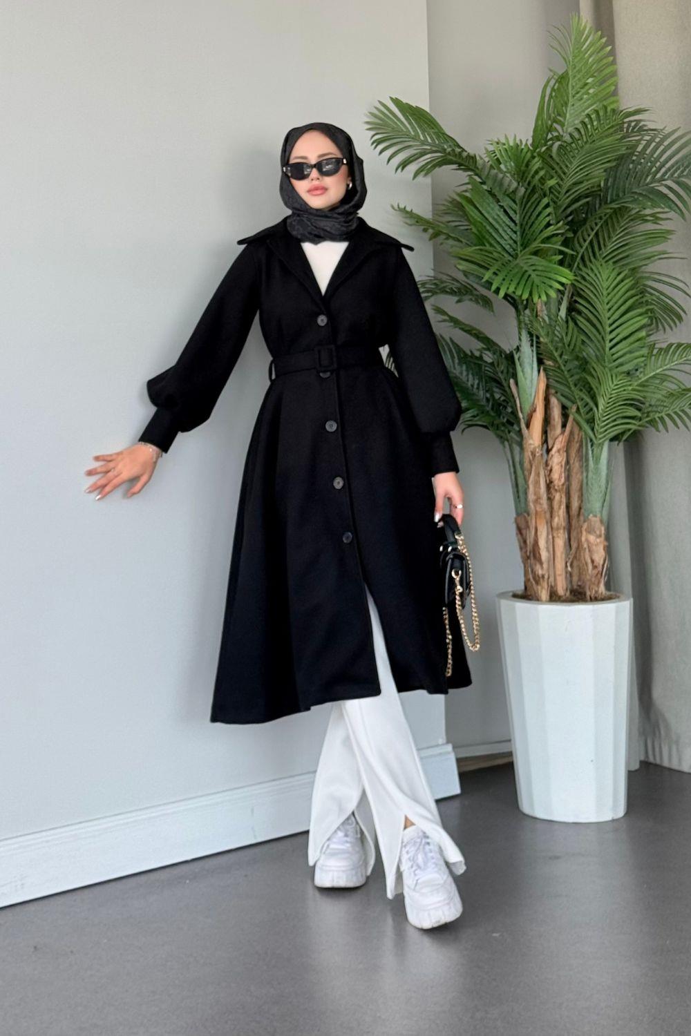 Yıldız Kaşe Kaban Siyah 3067 