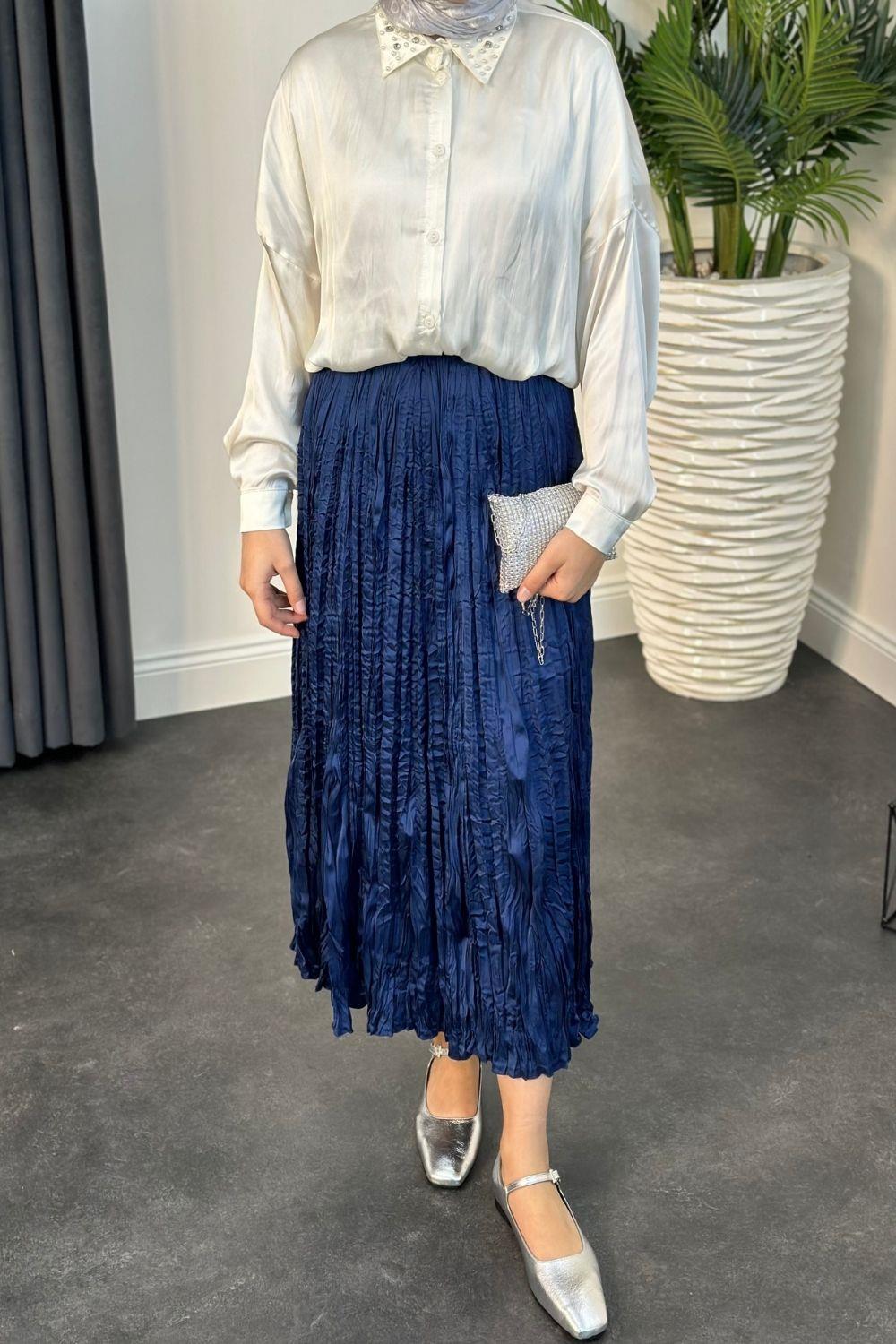 Arzu Etek Lacivert 3661 