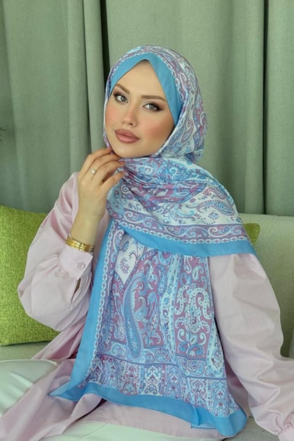 Sinyor Etnik Desen Şal Pembe 4028 