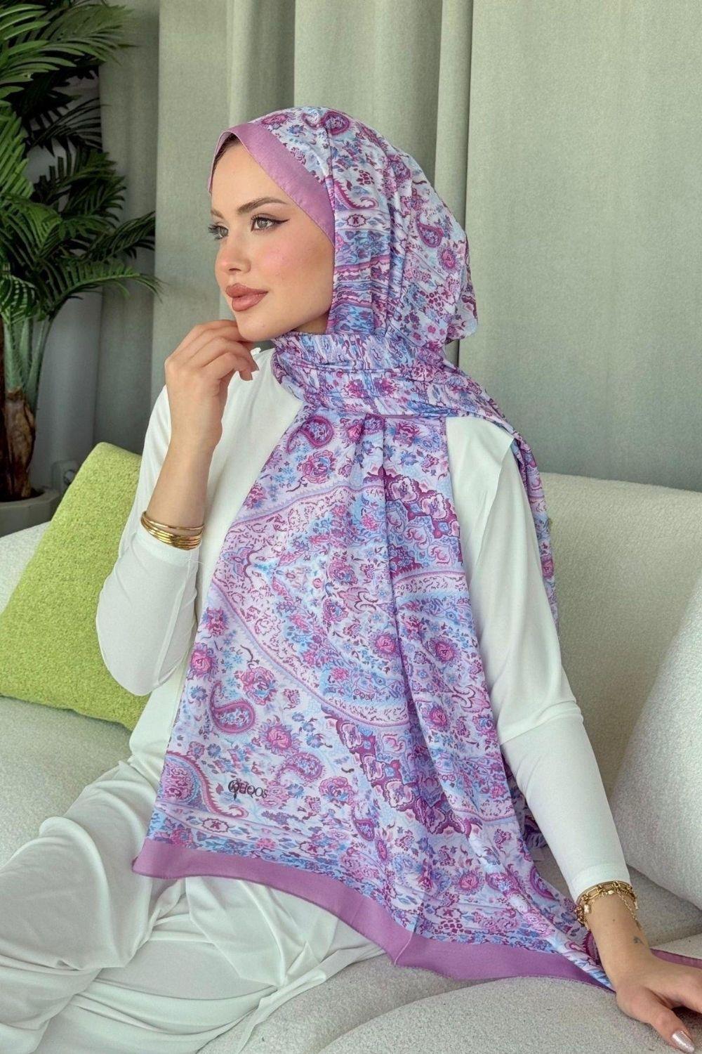 Kayli Dijital Şal Pembe 4029 