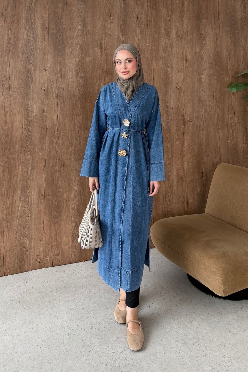 Denim Uzun Kap Mavi 40730 