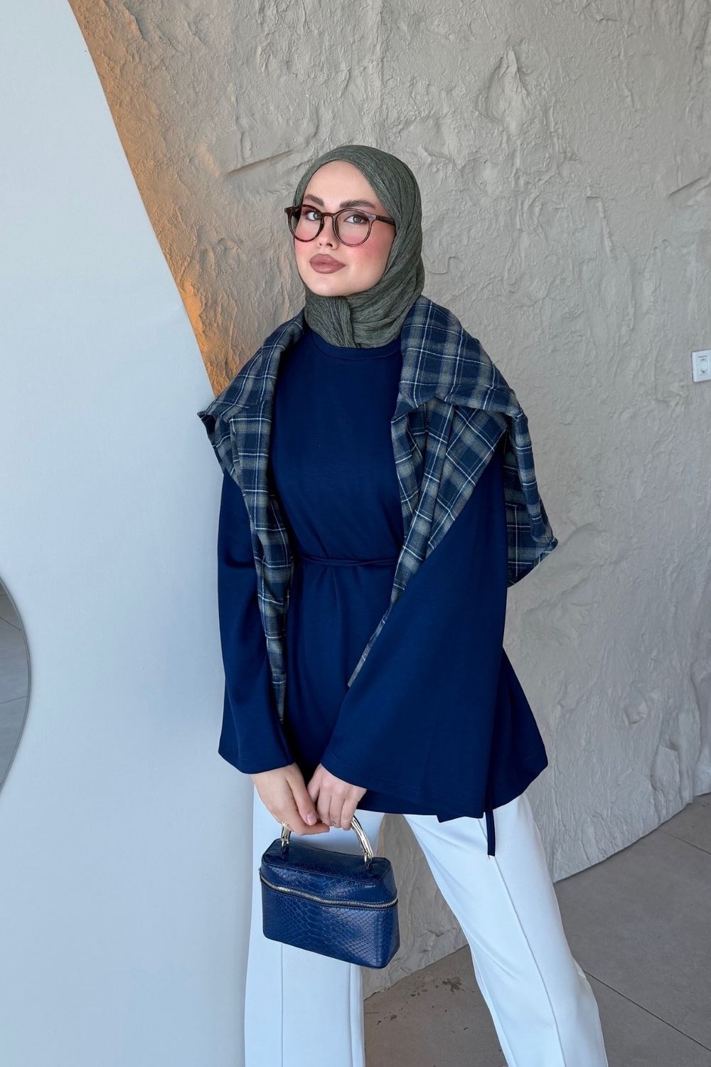 Hale Tunik Lacivert 4076 