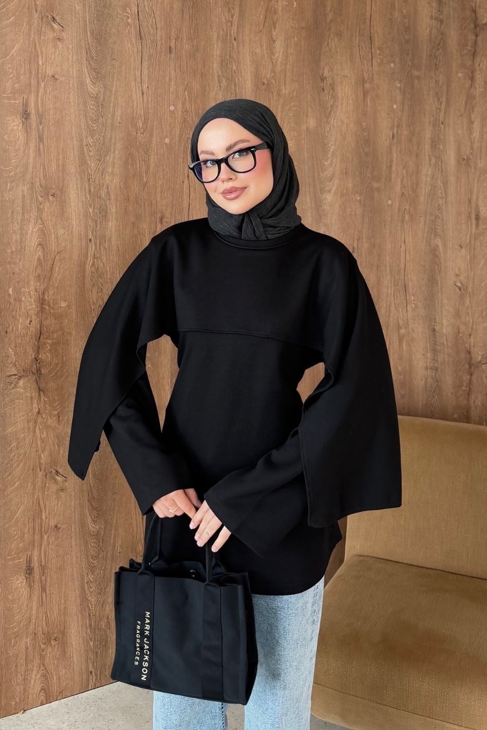 Neva Pelerin Tunik Siyah 4077 