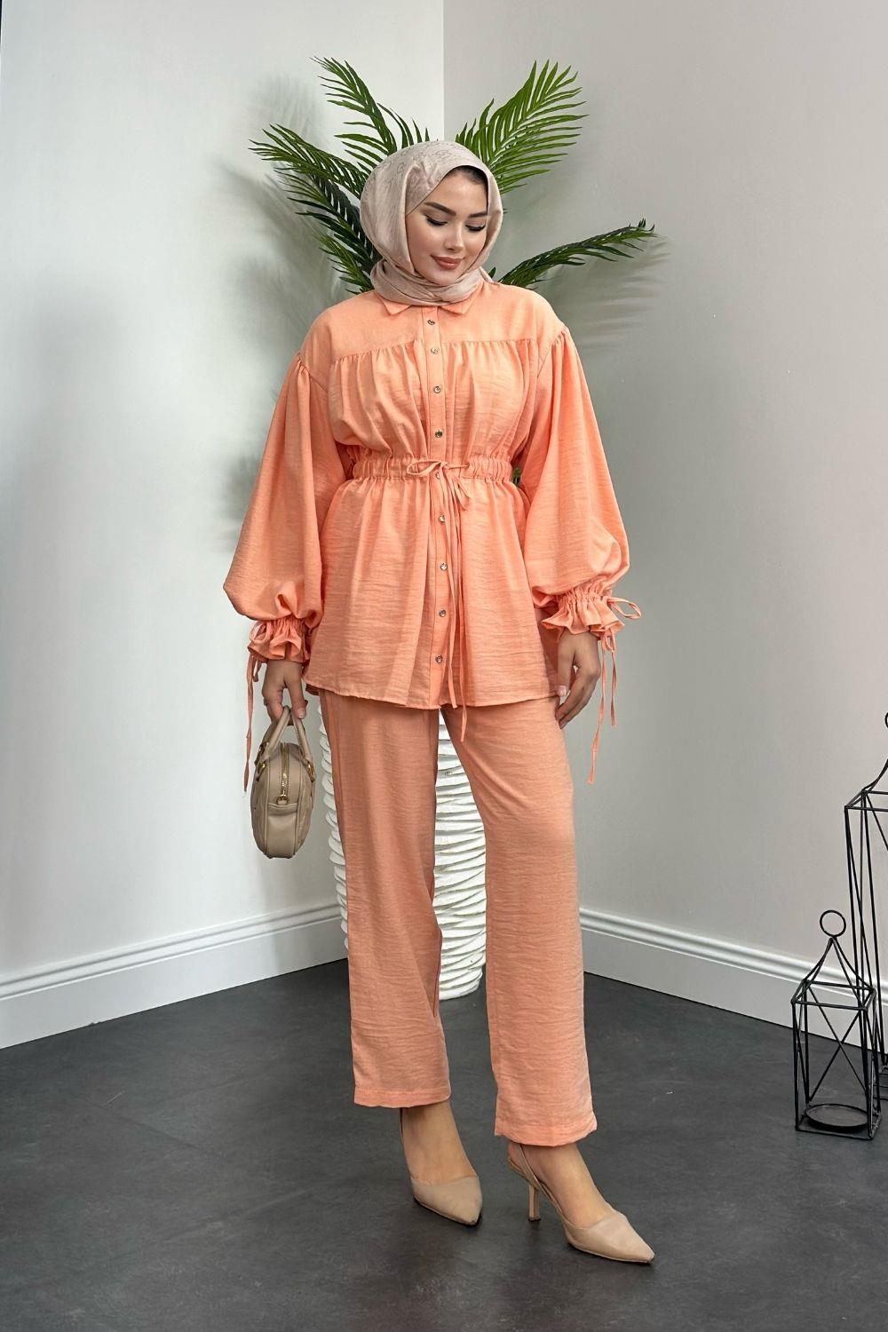Belen Pantolon Takım Somon 41160 