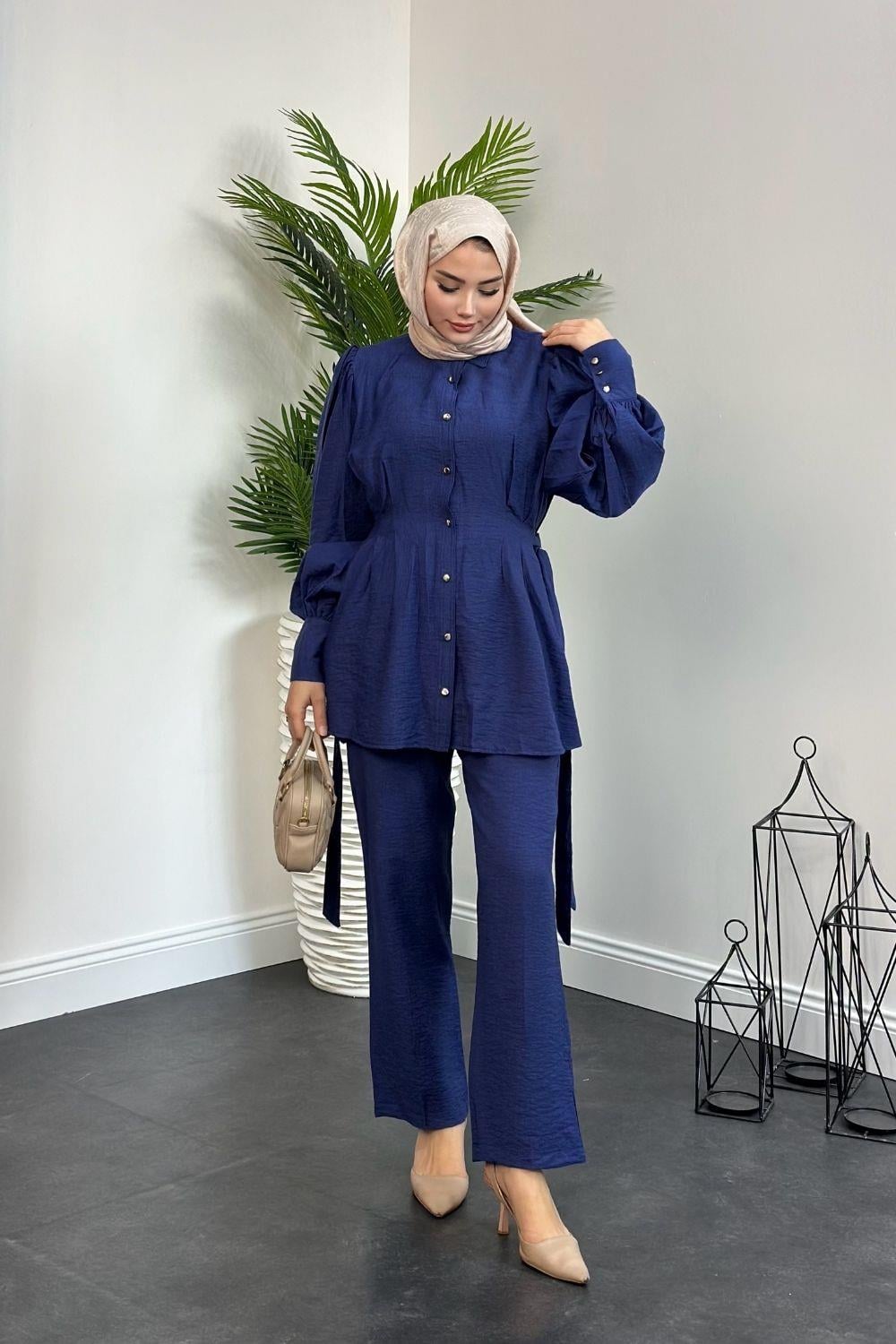 Çağla Pantolon Takım Lacivert 41166 