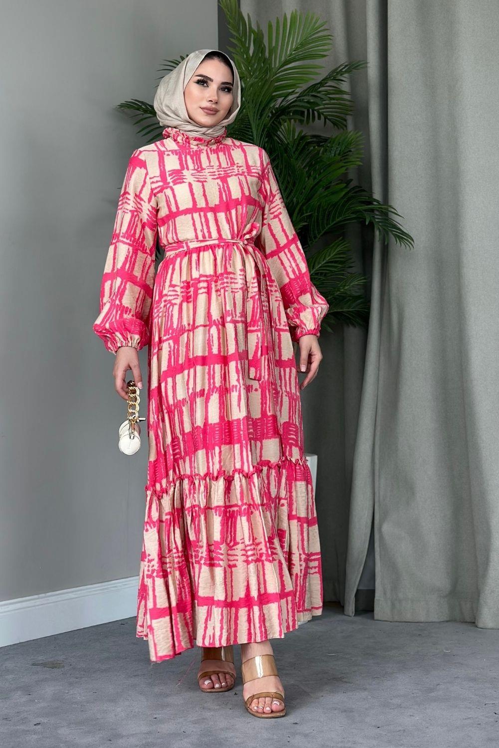 Perla Elbise Pembe 4126 