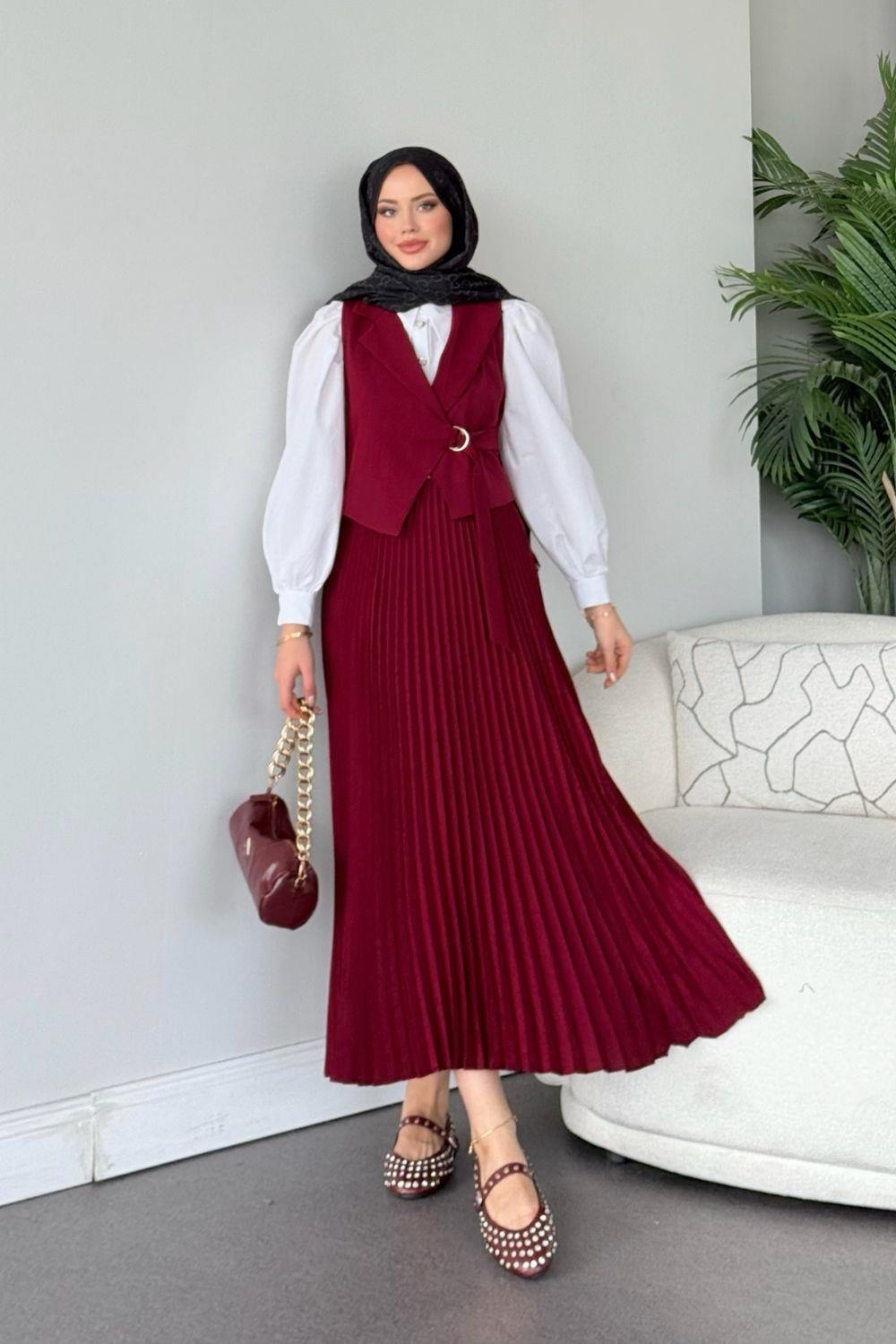 Tuana Etekli Takım Bordo 41338 