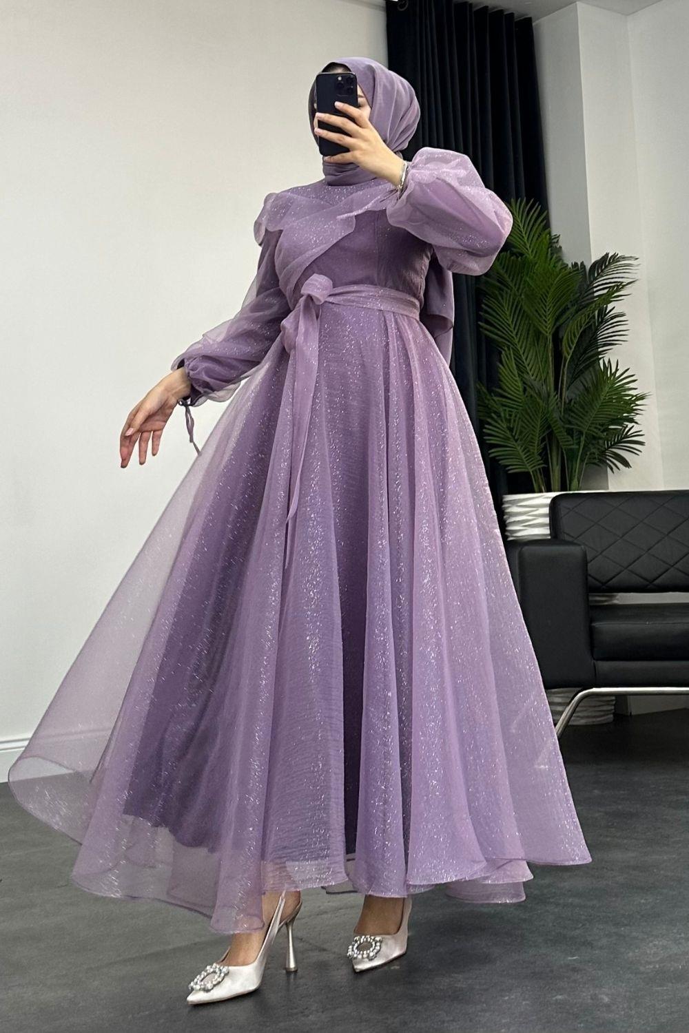 Danla Simli Abiye Lila 4334 