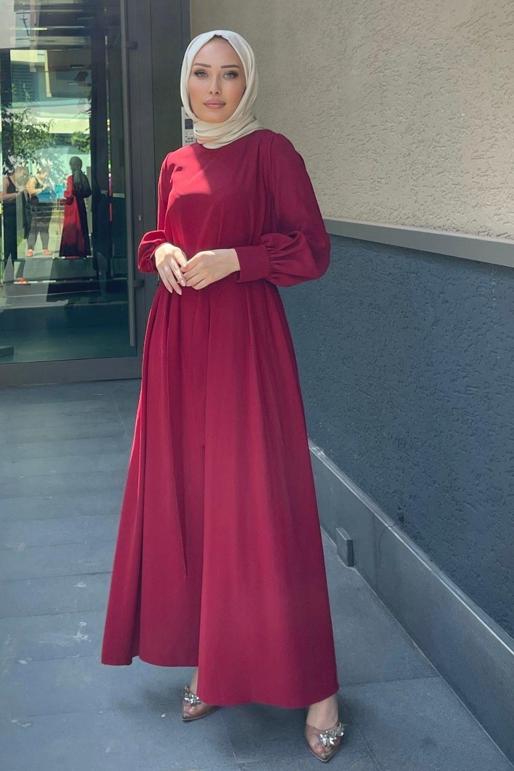 فستان أسيل كلاريت أحمر