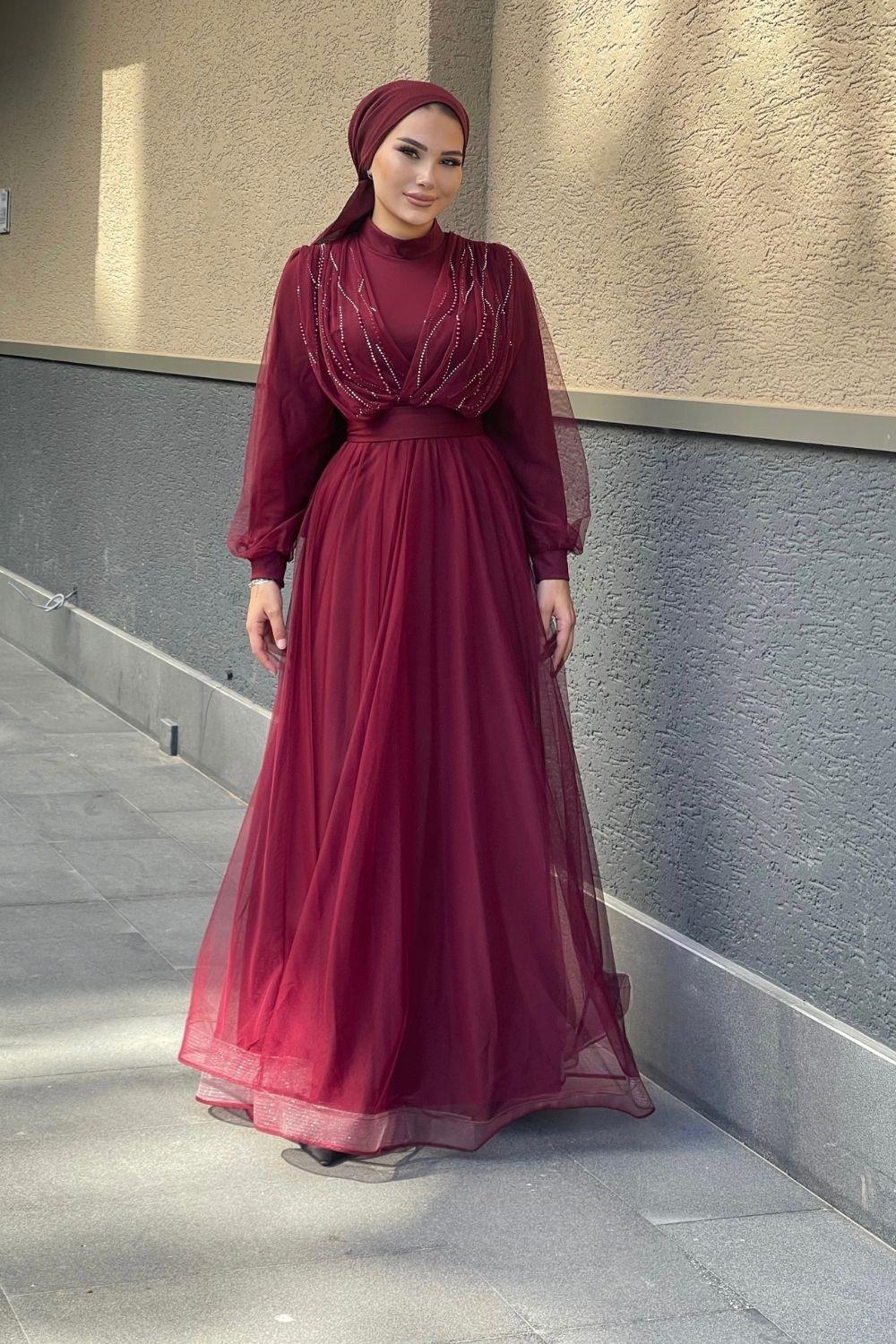 Lenora Abiye Bordo 44250 