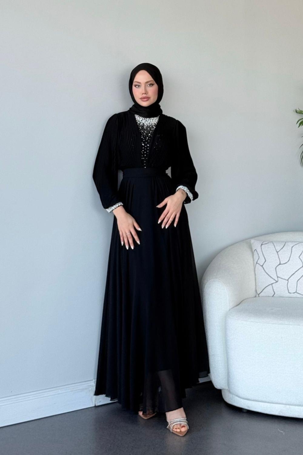 Buse Abiye Siyah 4620 