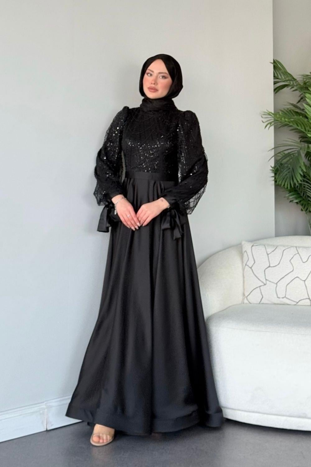 Lauara Abiye Siyah 4667 