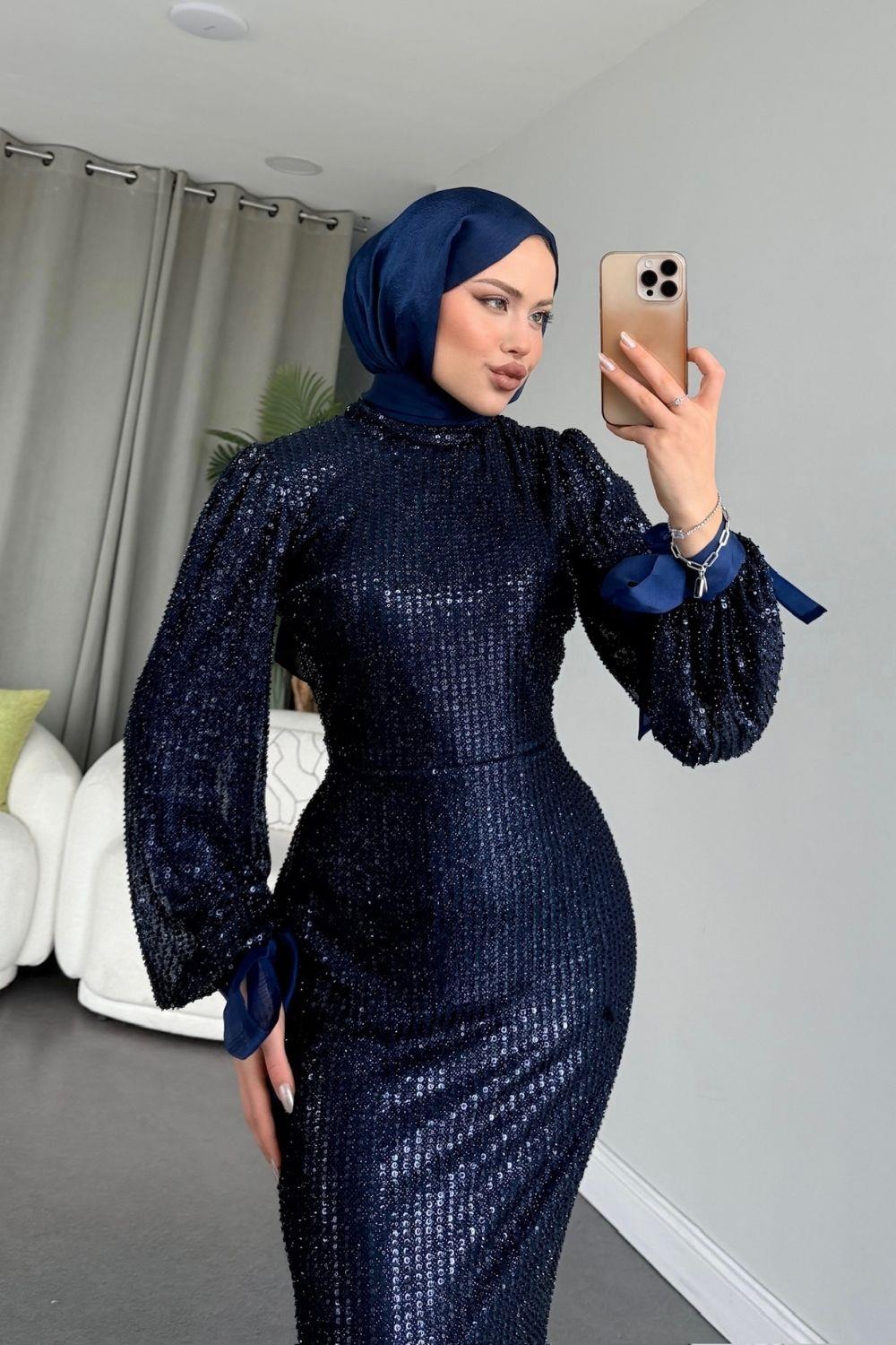 Hayat Abiye Lacivert 4677 