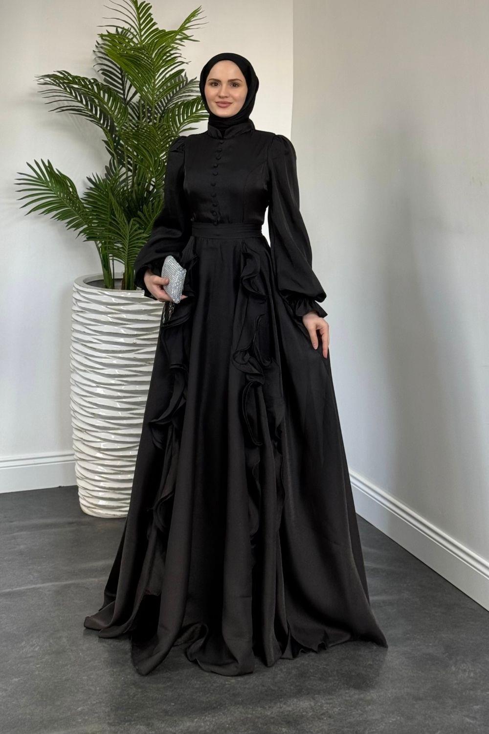 Samira Janjan Abiye Siyah 4683 