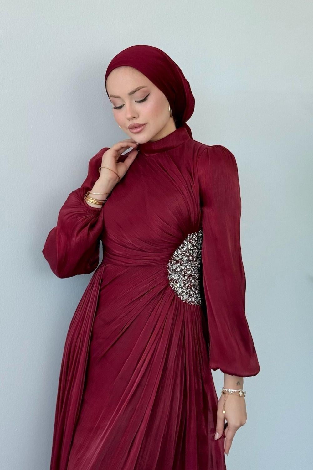 Misal Abiye Bordo 4756 