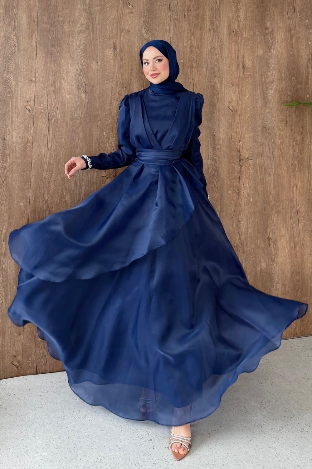 Celeste Abiye Lacivert 4763 