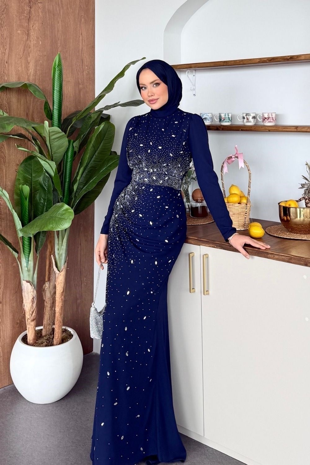 Parla Abiye Lacivert 4797 