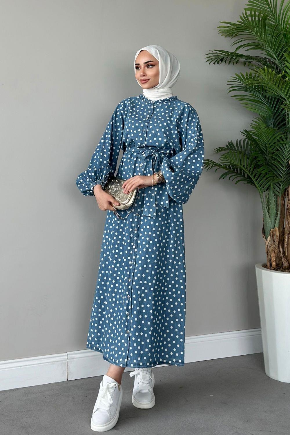 Gülsima Elbise Mavi 4884 