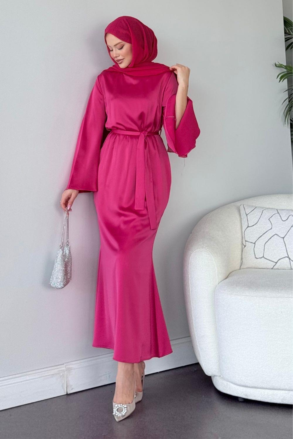 Bear Saten Abiye Fuşya 4901 