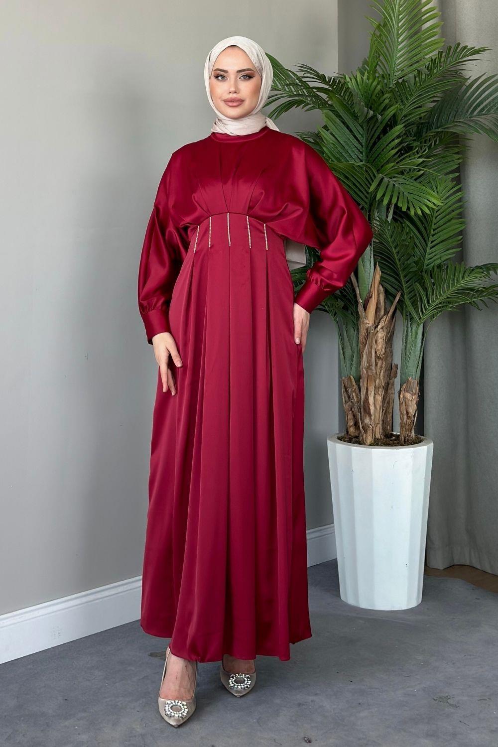 Beniz Abiye Bordo 4902 