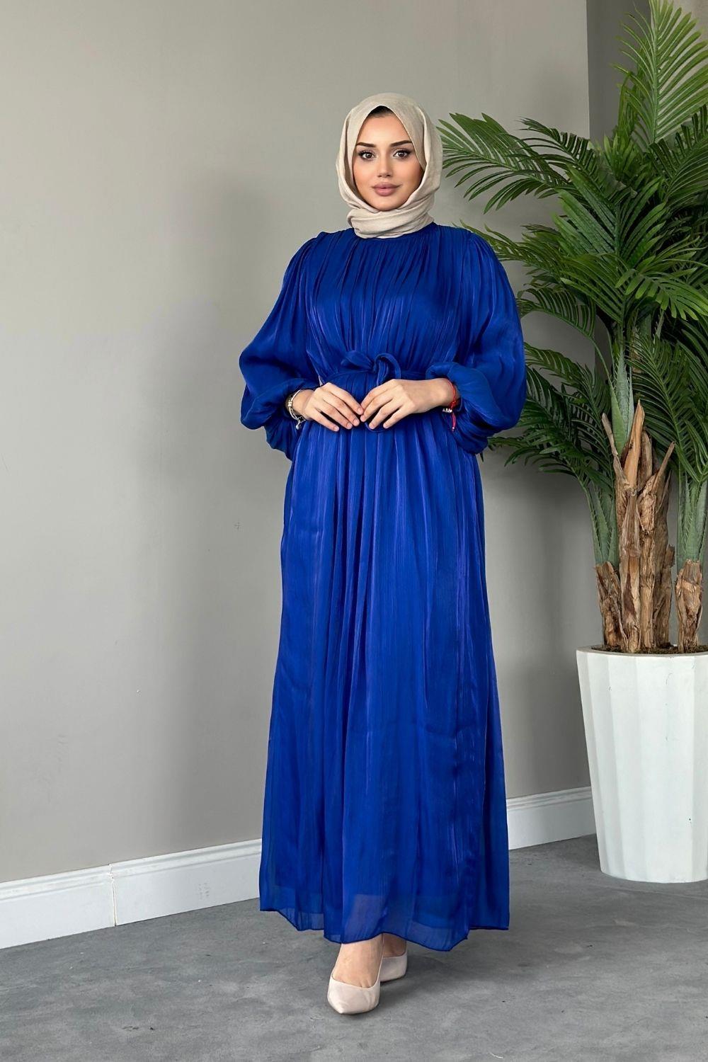 Kol Balon Simli Abiye Saks 4921 