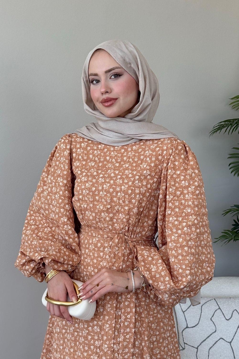 Bulut Elbise Taba 4976 