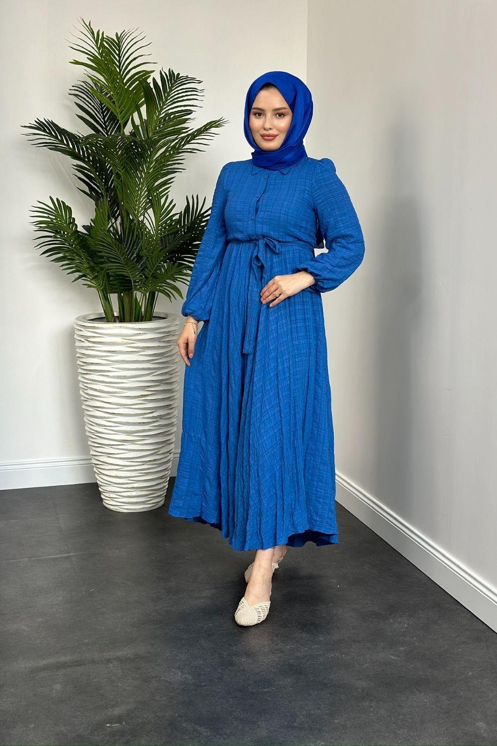 Kardelen Elbise Saks 5665 