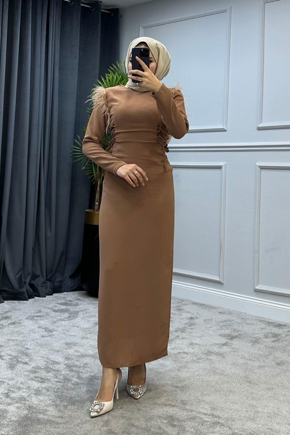 Karanfil Abiye Camel 5975 
