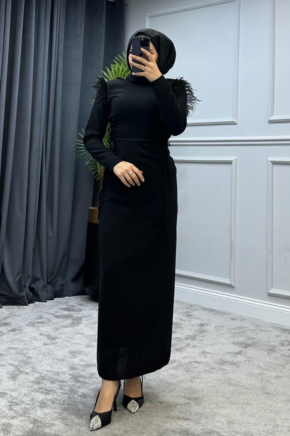 Karanfil Abiye Siyah 5975 