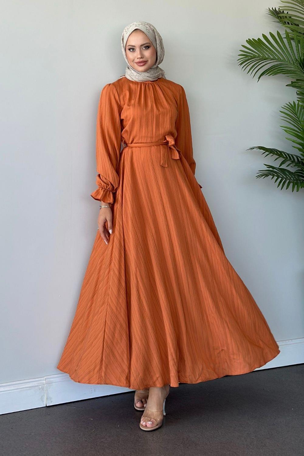 İkra Elbise Kiremit 6003 